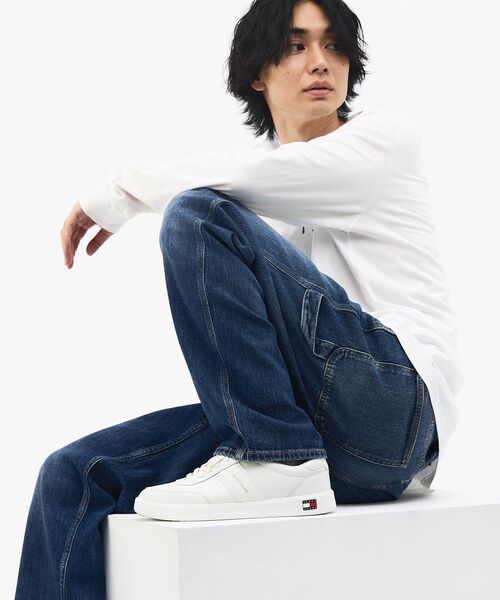 tommy jeans(トミー ジーンズ)の「【オンライン限定】ライトウェイトレザースニーカー(スニーカー・メンズ・ブラック/ホワイト・40inch/26.5cm/27.5cm/44/26cm)」の11枚目の写真