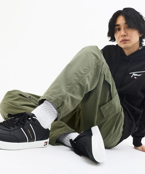 tommy jeans(トミー ジーンズ)の「【オンライン限定】ライトウェイトレザースニーカー(スニーカー・メンズ・ブラック/ホワイト・40inch/26.5cm/27.5cm/44/26cm)」の19枚目の写真