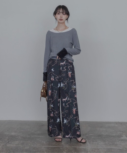Eimee Law(エイミーロウ)の「ホースビットプリント センタープレスパンツ(その他パンツ・レディース・ライトベージュ/ブラウン/ブラック・MEDIUM)」の17枚目の写真