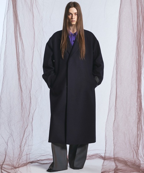 MAISON SPECIAL（メゾンスペシャル）の「《UNISEX》スーパー140エクストラファインメリノウールプライムオーバーニットポロシャツ/Super140 Extra Fine Merino Wool Prime-Over Knit Polo Shirt【MAISON SPECIAL/メゾンスペシャル】（ニット/セーター・メンズ・バーガンディー/パープル/グレー/ブラック・0/1/2）」の6枚目の写真