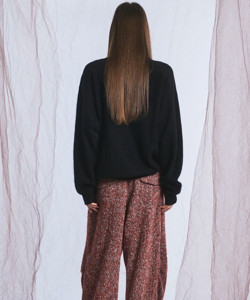 MAISON SPECIAL（メゾンスペシャル）の「《UNISEX》スーパー140エクストラファインメリノウールプライムオーバーニットポロシャツ/Super140 Extra Fine Merino Wool Prime-Over Knit Polo Shirt【MAISON SPECIAL/メゾンスペシャル】（ニット/セーター・メンズ・バーガンディー/パープル/グレー/ブラック・0/1/2）」の19枚目の写真
