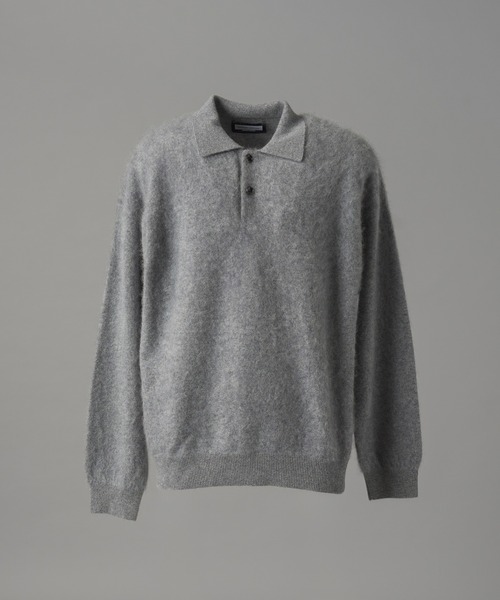 MAISON SPECIAL（メゾンスペシャル）の「《UNISEX》スーパー140エクストラファインメリノウールプライムオーバーニットポロシャツ/Super140 Extra Fine Merino Wool Prime-Over Knit Polo Shirt【MAISON SPECIAL/メゾンスペシャル】（ニット/セーター・メンズ・バーガンディー/パープル/グレー/ブラック・0/1/2）」の22枚目の写真