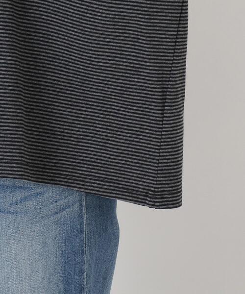 one'sterrace(ワンズテラス)の「コットンボーダーギャザースリーブプルオーバー(Tシャツ/カットソー・レディース・ブラック系8/ベージュ系その他7・02)」の8枚目の写真