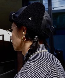 KIJIMA TAKAYUKI | FAUX LEATHER & BOA AVIATOR CAP(キャップ)
