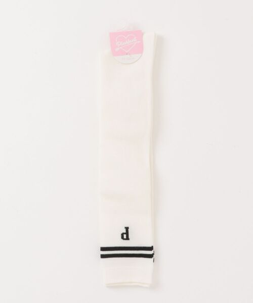 PINKHUNT(ピンクハント)の「PINKHUNT 2ラインニーハイソックス 1891(ソックス/靴下・キッズ・ブラック/ホワイト・21-24cm/17-20)」の1枚目の写真