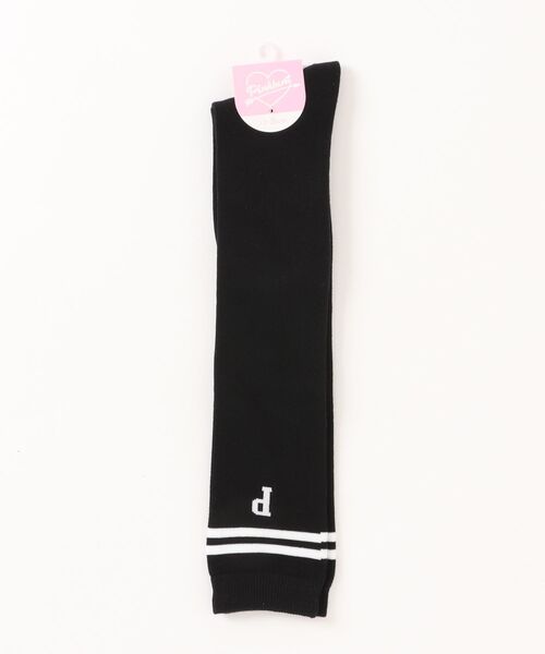 PINKHUNT(ピンクハント)の「PINKHUNT 2ラインニーハイソックス 1891(ソックス/靴下・キッズ・ブラック/ホワイト・21-24cm/17-20)」の2枚目の写真