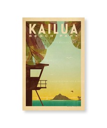 GREENROOM（グリーンルーム）の「【NICK KUCHAR / ニック・カッチャー】KAILUA BEACH PARK アートプリント(12×18 inch)（ポスター/アート）」