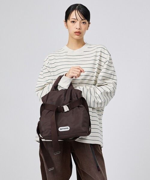 OUTDOOR PRODUCTS（アウトドアプロダクツ）の「【OUTDOOR PRODUCTS / アウトドアプロダクツ】2WAYベルトナイロントートバッグS/ナイロン/トート2way Belt Tote [S]バッグ（トートバッグ・レディース・ブラウン/ブラック/シルバー・フリー）」の9枚目の写真