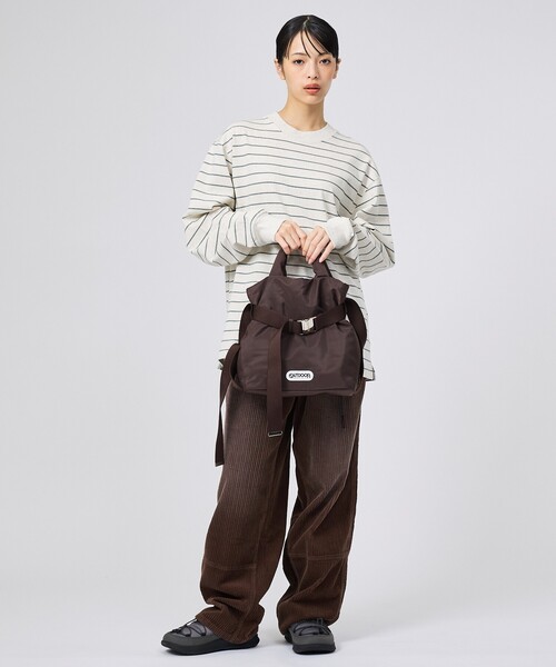 OUTDOOR PRODUCTS（アウトドアプロダクツ）の「【OUTDOOR PRODUCTS / アウトドアプロダクツ】2WAYベルトナイロントートバッグS/ナイロン/トート2way Belt Tote [S]バッグ（トートバッグ・レディース・ブラウン/ブラック/シルバー・フリー）」の12枚目の写真