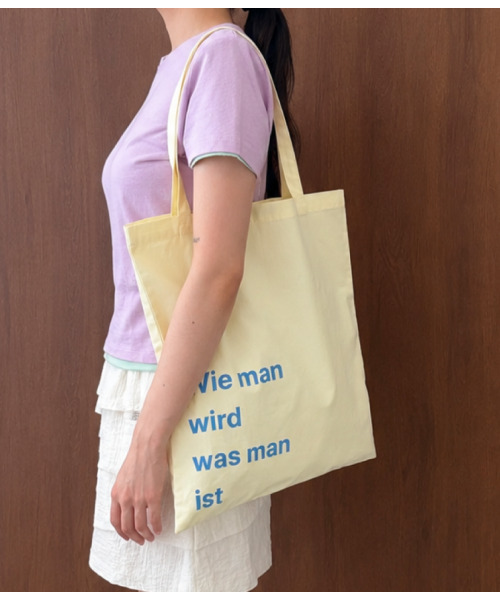 PEEVES PEEVES(フィブス フィブス)の「Dot Signature Logo Bag / Light Yellow(エコバッグ/サブバッグ・レディース・その他・OS)」の3枚目の写真