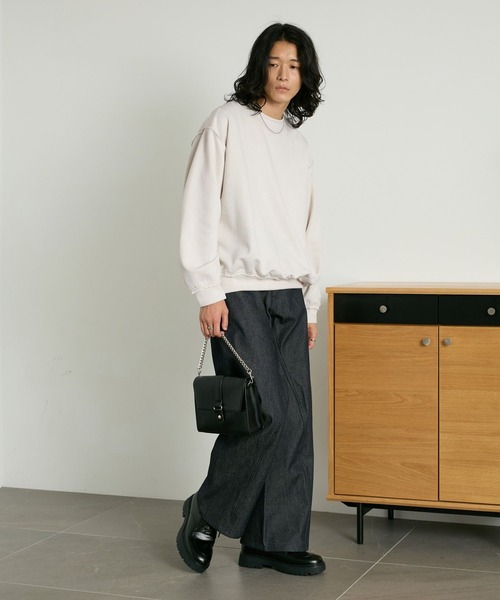 RAGEBLUE(レイジブルー)の「CROPPED CUT SUEDE PULLOVER/クロップドカットスウェードプルオーバー(Tシャツ/カットソー・メンズ・ホワイト/ブラック/ブラウン・MEDIUM/LARGE)」の11枚目の写真