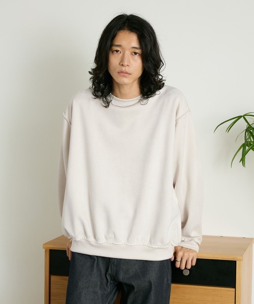 RAGEBLUE(レイジブルー)の「CROPPED CUT SUEDE PULLOVER/クロップドカットスウェードプルオーバー(Tシャツ/カットソー・メンズ・ホワイト/ブラック/ブラウン・MEDIUM/LARGE)」の12枚目の写真