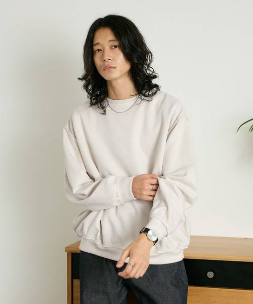 RAGEBLUE(レイジブルー)の「CROPPED CUT SUEDE PULLOVER/クロップドカットスウェードプルオーバー(Tシャツ/カットソー・メンズ・ホワイト/ブラック/ブラウン・MEDIUM/LARGE)」の4枚目の写真