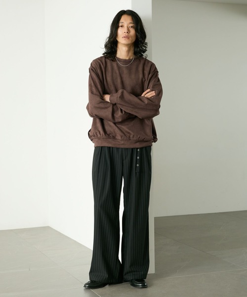RAGEBLUE(レイジブルー)の「CROPPED CUT SUEDE PULLOVER/クロップドカットスウェードプルオーバー(Tシャツ/カットソー・メンズ・ホワイト/ブラック/ブラウン・MEDIUM/LARGE)」の21枚目の写真