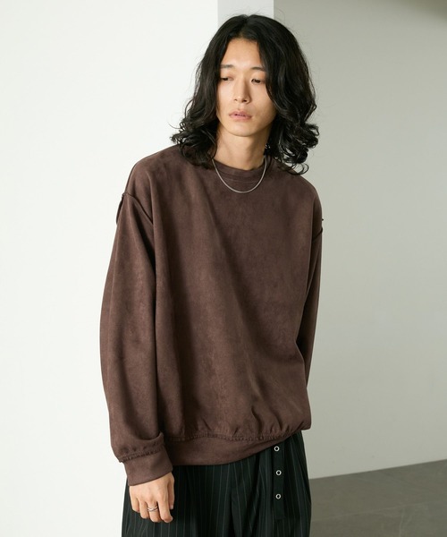 RAGEBLUE(レイジブルー)の「CROPPED CUT SUEDE PULLOVER/クロップドカットスウェードプルオーバー(Tシャツ/カットソー・メンズ・ホワイト/ブラック/ブラウン・MEDIUM/LARGE)」の13枚目の写真