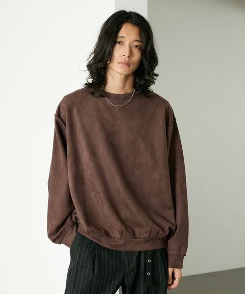 RAGEBLUE(レイジブルー)の「CROPPED CUT SUEDE PULLOVER/クロップドカットスウェードプルオーバー(Tシャツ/カットソー・メンズ・ホワイト/ブラック/ブラウン・MEDIUM/LARGE)」の14枚目の写真