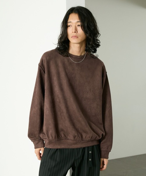 RAGEBLUE(レイジブルー)の「CROPPED CUT SUEDE PULLOVER/クロップドカットスウェードプルオーバー(Tシャツ/カットソー・メンズ・ホワイト/ブラック/ブラウン・MEDIUM/LARGE)」の15枚目の写真