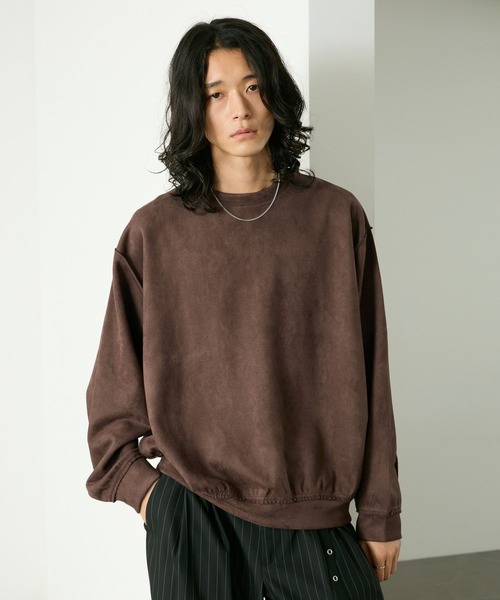 RAGEBLUE(レイジブルー)の「CROPPED CUT SUEDE PULLOVER/クロップドカットスウェードプルオーバー(Tシャツ/カットソー・メンズ・ホワイト/ブラック/ブラウン・MEDIUM/LARGE)」の16枚目の写真