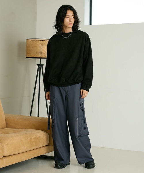 RAGEBLUE(レイジブルー)の「CROPPED CUT SUEDE PULLOVER/クロップドカットスウェードプルオーバー(Tシャツ/カットソー・メンズ・ホワイト/ブラック/ブラウン・MEDIUM/LARGE)」の8枚目の写真