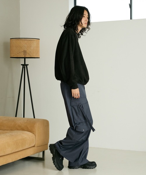 RAGEBLUE(レイジブルー)の「CROPPED CUT SUEDE PULLOVER/クロップドカットスウェードプルオーバー(Tシャツ/カットソー・メンズ・ホワイト/ブラック/ブラウン・MEDIUM/LARGE)」の9枚目の写真