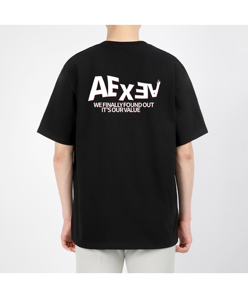 AEXEA(アクシー)の「フレイム半袖Tシャツ E04BRD_ABX10198(Tシャツ/カットソー・メンズ・ブルー/ホワイト/グレー系その他/ブラック・S/XL/L/M)」の3枚目の写真