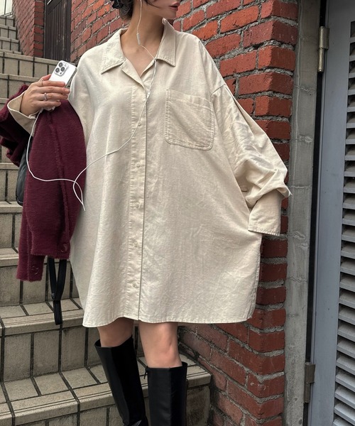 WILLFULLY(ウィルフリー)の「over size corduroy SH(シャツ/ブラウス・レディース・ブルー/アイボリー/ブラウン・FREE)」の17枚目の写真