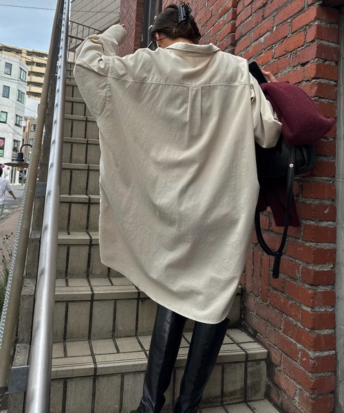 WILLFULLY(ウィルフリー)の「over size corduroy SH(シャツ/ブラウス・レディース・ブルー/アイボリー/ブラウン・FREE)」の18枚目の写真