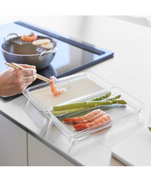 tower（タワー）の「電子レンジ対応連結できる洗いやすい下ごしらえ調理トレー タワー 浅型 2個組（キッチンツール）」