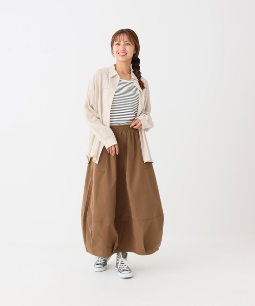 HEART MARKET(ハートマーケット)の「Vボイルゆるシアーシャツチュニック(シャツ/ブラウス・レディース・グレイッシュベージュ/レッド/モカ/ブラック・FREE)」の13枚目の写真