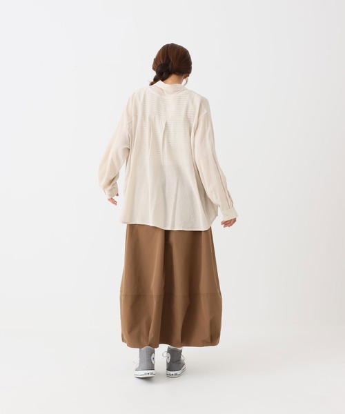 HEART MARKET(ハートマーケット)の「Vボイルゆるシアーシャツチュニック(シャツ/ブラウス・レディース・グレイッシュベージュ/レッド/モカ/ブラック・FREE)」の15枚目の写真