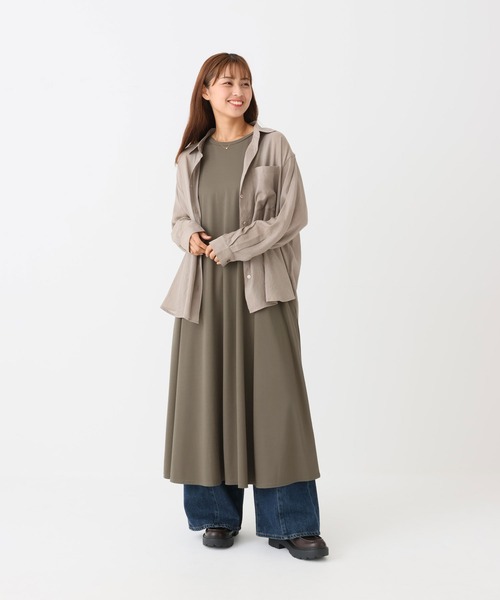 HEART MARKET(ハートマーケット)の「Vボイルゆるシアーシャツチュニック(シャツ/ブラウス・レディース・グレイッシュベージュ/レッド/モカ/ブラック・FREE)」の22枚目の写真