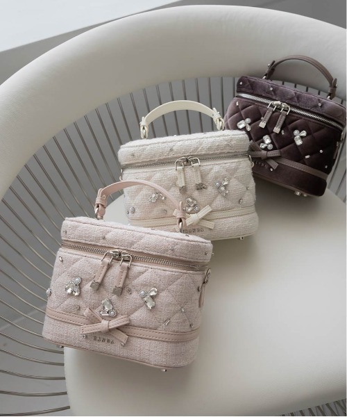 RANDA（ランダ）の「【Special Bag】2WAY ビジューキルティングバニティバッグ（ショルダーバッグ・レディース・ピンク・S）」の7枚目の写真