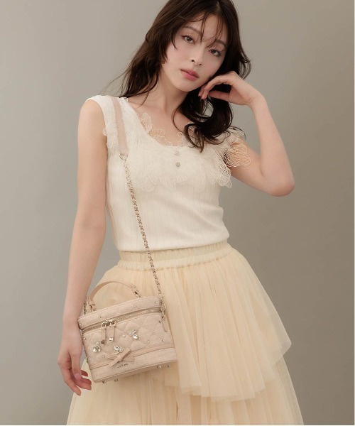 RANDA（ランダ）の「【Special Bag】2WAY ビジューキルティングバニティバッグ（ショルダーバッグ・レディース・ピンク・S）」の4枚目の写真