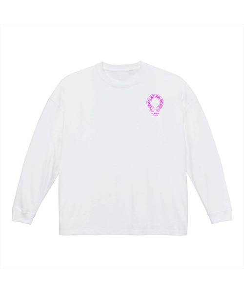 NOBOUND(ノーバウンド)の「NOBOUND(ノーバウンド) 長袖Tシャツ ホースシュー オールドイングリッシュロゴ ワンポイント プリント バックプリント ビッグシルエット ロングTシャツ ロンT カットソー トップス ストリート メンズ レディース ユニセックス(Tシャツ/カットソー・メンズ・ホワイト系1/ホワイト系2/ブラック系2/ブラック系1/ブラック系4/ブラック系3・XL/L/M/S)」の8枚目の写真