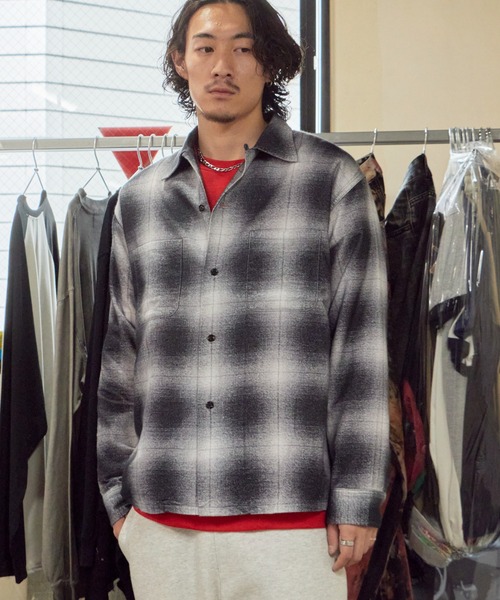TOWNCRAFT(タウンクラフト)の「TOWNCRAFT/タウンクラフト RPINTED COTTON NEL CHECK SHIRT プリントネル オンブレチェック ネルシャツ ボックスシルエット メンズ カジュアル アメカジ 2026年秋冬 秋服(シャツ/ブラウス・メンズ・ホワイト/グレー/パープル・M/L/XL)」の18枚目の写真
