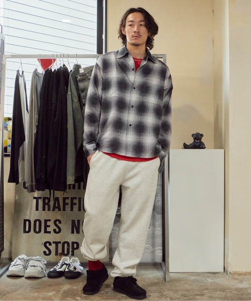 TOWNCRAFT(タウンクラフト)の「TOWNCRAFT/タウンクラフト RPINTED COTTON NEL CHECK SHIRT プリントネル オンブレチェック ネルシャツ ボックスシルエット メンズ カジュアル アメカジ 2026年秋冬 秋服(シャツ/ブラウス・メンズ・ホワイト/グレー/パープル・M/L/XL)」の15枚目の写真