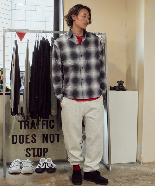 TOWNCRAFT(タウンクラフト)の「TOWNCRAFT/タウンクラフト RPINTED COTTON NEL CHECK SHIRT プリントネル オンブレチェック ネルシャツ ボックスシルエット メンズ カジュアル アメカジ 2026年秋冬 秋服(シャツ/ブラウス・メンズ・ホワイト/グレー/パープル・M/L/XL)」の14枚目の写真