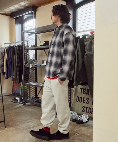 TOWNCRAFT(タウンクラフト)の「TOWNCRAFT/タウンクラフト RPINTED COTTON NEL CHECK SHIRT プリントネル オンブレチェック ネルシャツ ボックスシルエット メンズ カジュアル アメカジ 2026年秋冬 秋服(シャツ/ブラウス・メンズ・ホワイト/グレー/パープル・M/L/XL)」の13枚目の写真