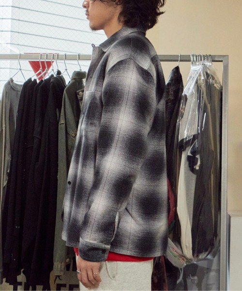 TOWNCRAFT(タウンクラフト)の「TOWNCRAFT/タウンクラフト RPINTED COTTON NEL CHECK SHIRT プリントネル オンブレチェック ネルシャツ ボックスシルエット メンズ カジュアル アメカジ 2026年秋冬 秋服(シャツ/ブラウス・メンズ・ホワイト/グレー/パープル・M/L/XL)」の12枚目の写真