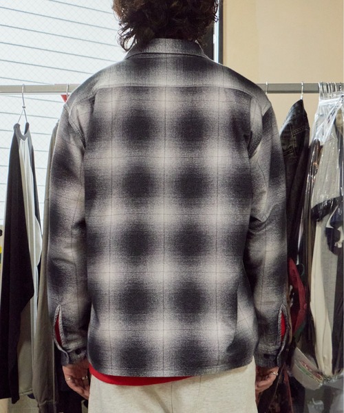 TOWNCRAFT(タウンクラフト)の「TOWNCRAFT/タウンクラフト RPINTED COTTON NEL CHECK SHIRT プリントネル オンブレチェック ネルシャツ ボックスシルエット メンズ カジュアル アメカジ 2026年秋冬 秋服(シャツ/ブラウス・メンズ・ホワイト/グレー/パープル・M/L/XL)」の11枚目の写真