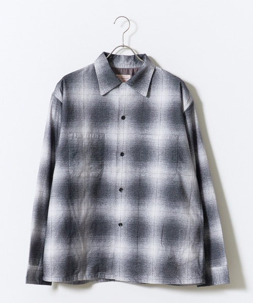 TOWNCRAFT(タウンクラフト)の「TOWNCRAFT/タウンクラフト RPINTED COTTON NEL CHECK SHIRT プリントネル オンブレチェック ネルシャツ ボックスシルエット メンズ カジュアル アメカジ 2026年秋冬 秋服(シャツ/ブラウス・メンズ・ホワイト/グレー/パープル・M/L/XL)」の20枚目の写真