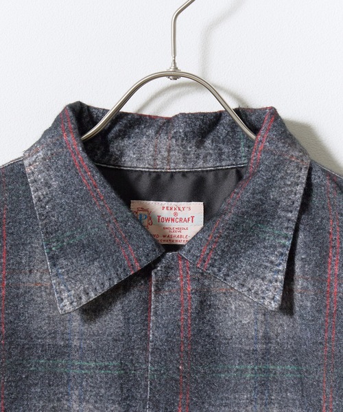 TOWNCRAFT(タウンクラフト)の「TOWNCRAFT/タウンクラフト RPINTED COTTON NEL CHECK SHIRT プリントネル オンブレチェック ネルシャツ ボックスシルエット メンズ カジュアル アメカジ 2026年秋冬 秋服(シャツ/ブラウス・メンズ・ホワイト/グレー/パープル・M/L/XL)」の9枚目の写真