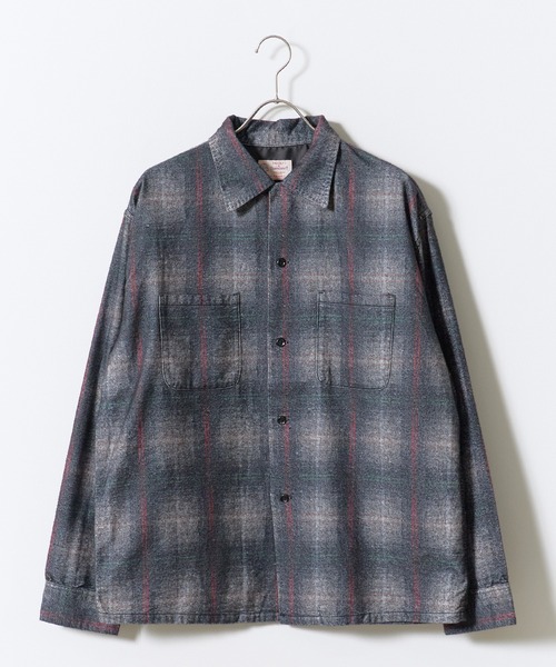 TOWNCRAFT(タウンクラフト)の「TOWNCRAFT/タウンクラフト RPINTED COTTON NEL CHECK SHIRT プリントネル オンブレチェック ネルシャツ ボックスシルエット メンズ カジュアル アメカジ 2026年秋冬 秋服(シャツ/ブラウス・メンズ・ホワイト/グレー/パープル・M/L/XL)」の10枚目の写真