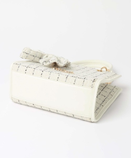 Heather(ヘザー)の「ツイードスクエアBAG 1080459(ハンドバッグ・レディース・ブラック系/ホワイト系/ピンク系・ONE SIZE)」の7枚目の写真