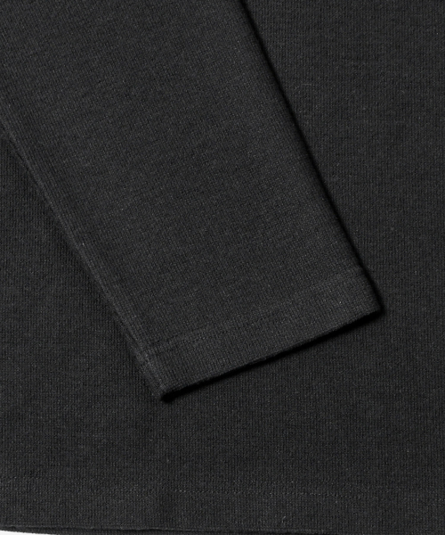 ADHOC(アドホック)の「メンズ 裏起毛 変形組織 ベーシック 長袖 Tシャツ (BLACK) (HCALT15)(Tシャツ/カットソー・メンズ・その他・100/95/105)」の4枚目の写真