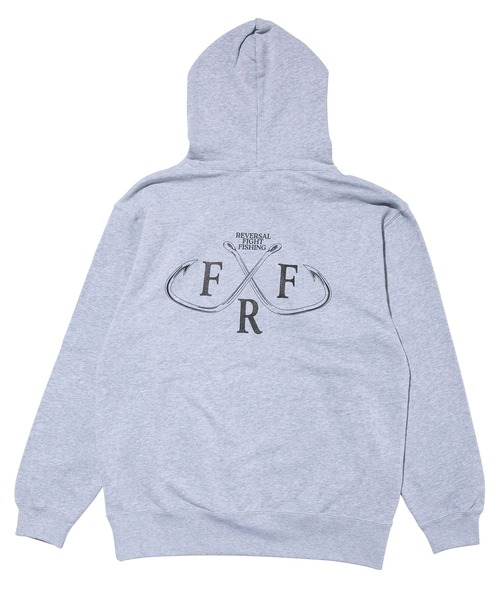 reversal.dogi.design.works(リバーサル・ドーギ・デザイン・ワークス)の「<reversal/リバーサル>FISH HOOK SWEAT HOODIE(パーカー・メンズ・グレー/ブラック・M/L/XL)」の6枚目の写真