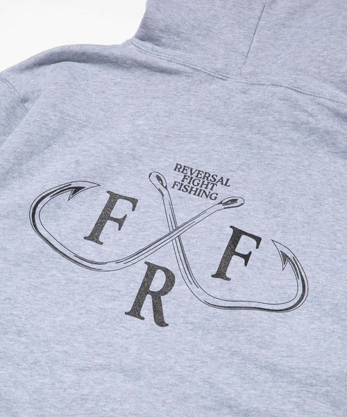 reversal.dogi.design.works(リバーサル・ドーギ・デザイン・ワークス)の「<reversal/リバーサル>FISH HOOK SWEAT HOODIE(パーカー・メンズ・グレー/ブラック・M/L/XL)」の8枚目の写真