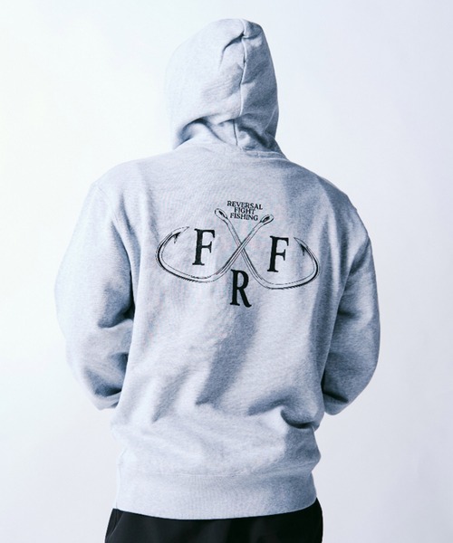 reversal.dogi.design.works(リバーサル・ドーギ・デザイン・ワークス)の「<reversal/リバーサル>FISH HOOK SWEAT HOODIE(パーカー・メンズ・グレー/ブラック・M/L/XL)」の11枚目の写真