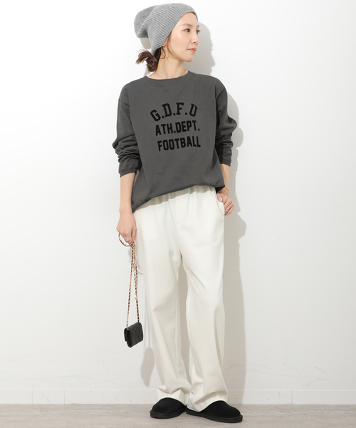Goodwear(グッドウェア)の「別注【Goodwear/グッドウェア】プリントロングスリーブ(Tシャツ/カットソー・レディース・ホワイト/チャコールグレー/ボルドー・LARGE)」の10枚目の写真