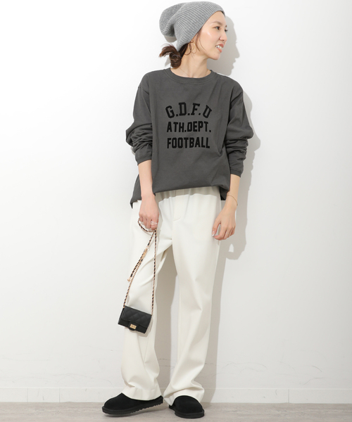 Goodwear(グッドウェア)の「別注【Goodwear/グッドウェア】プリントロングスリーブ(Tシャツ/カットソー・レディース・ホワイト/チャコールグレー/ボルドー・LARGE)」の11枚目の写真